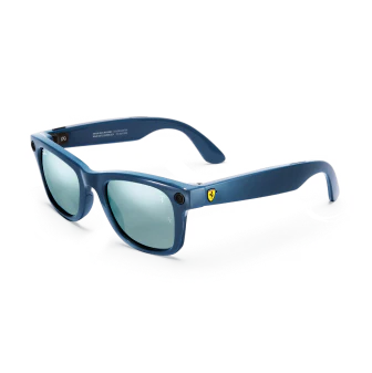Ray-Ban Meta Wayfarer (Gen 1), Shiny Garage Blue / Mirror, Standard