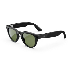Refurbished Ray-Ban Meta Headliner (Gen 1), Shiny Black / G15 Green Polarized, Standard, High Bridge Fit